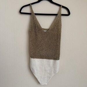 Gold Free People Bodysuit